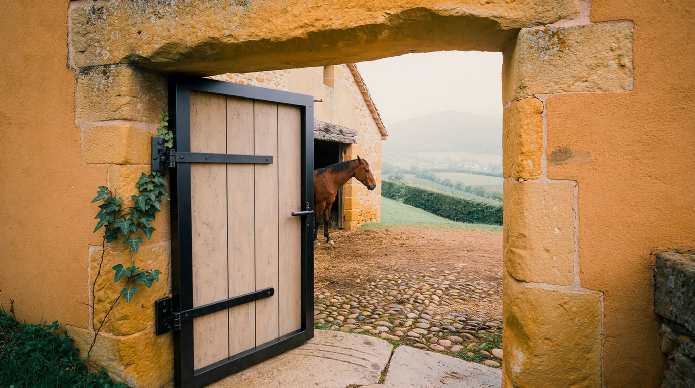 Entrée, Ferme de Chanteblé, centre équestre à Saint-Uze